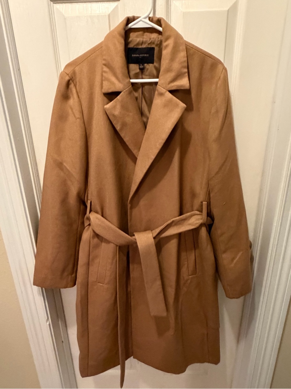 Banana Republic Women’s Camel Belted Wool-Blend Coat